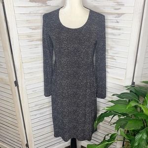 J. JILL WEAREVER COLLECTION Women's Shift Dress Geo Print Black Purple XS